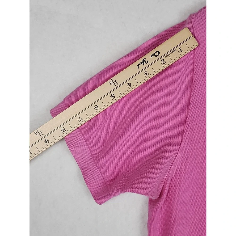 Ralph Lauren Polo Mens M Pink Short Sleeve 100% Cotton Polo Shirt Pony Logo EUC